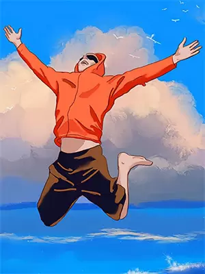 灯火通明的家